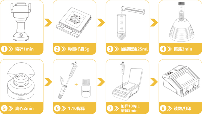 T-2毒素快速檢測卡操作流程 T-2毒素快速檢測卡操作流程